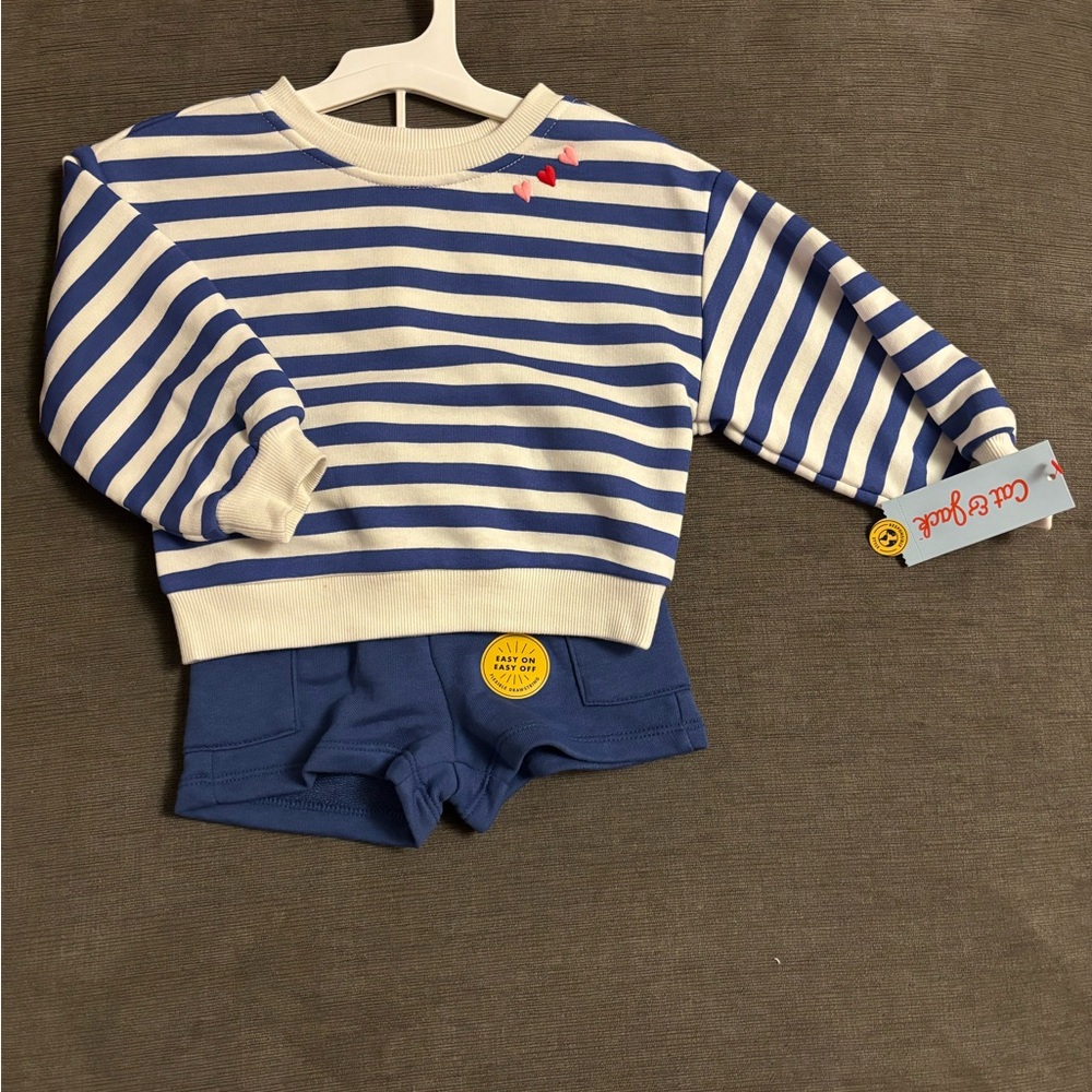 Cat & Jack 
Striped Baby Sweater and Shorts Set